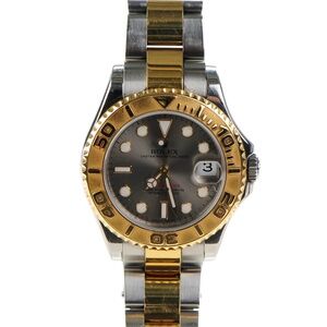ROLEX  Stainless Steel 18K Yellow Gold 35mm Oyster Perpetual Date Yacht-Master